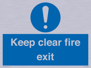 Keep Clear Fire Exit